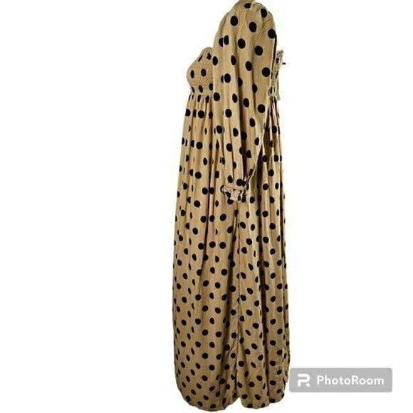 Faithful The Brand Brisa Polka Dot Off Shoulder Midi Dress in XS NWT - Picture 5 of 12